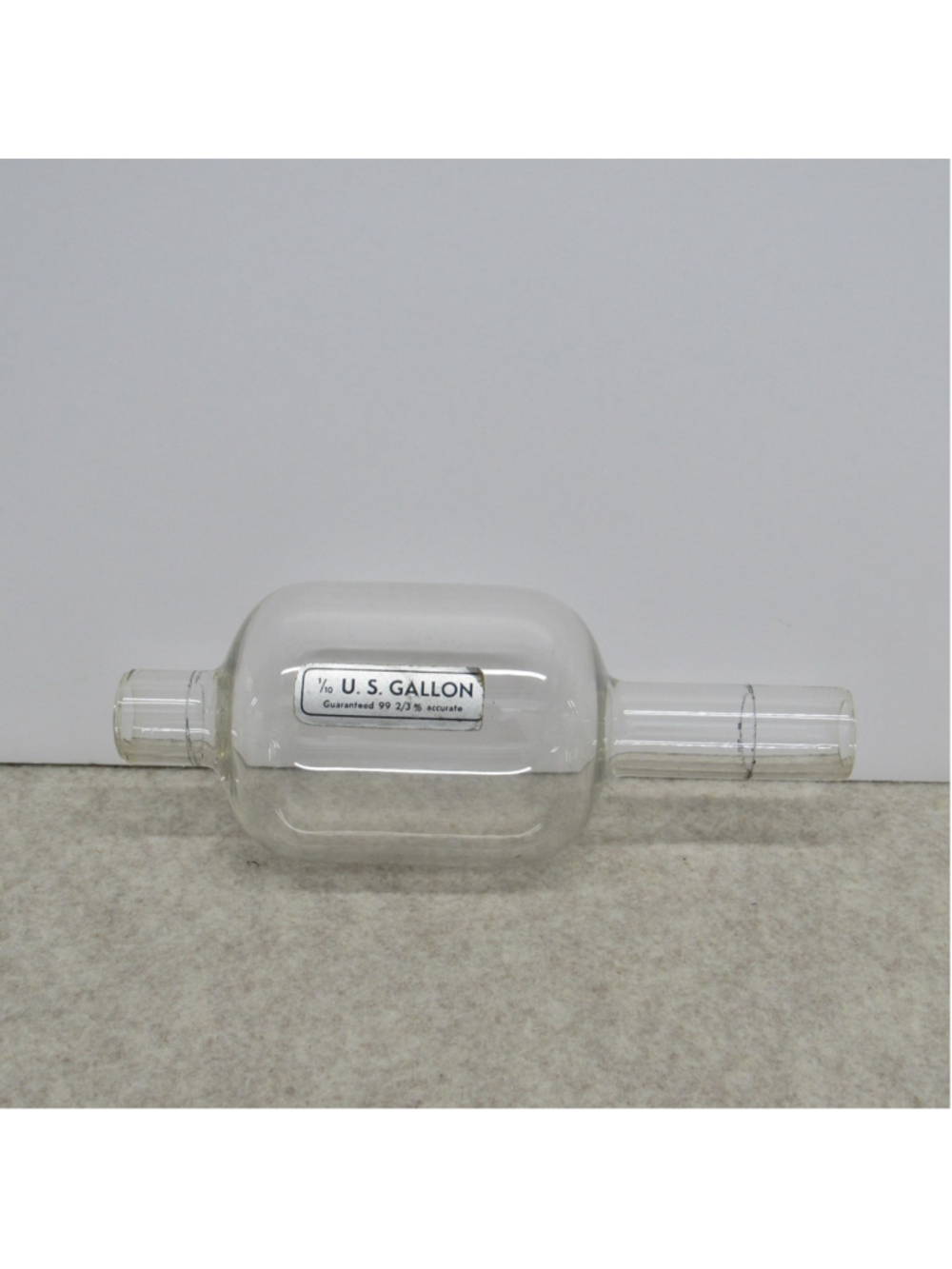 Vintage Glass 1/10 US Gallon Laboratory Measuring Bulb Science Decor